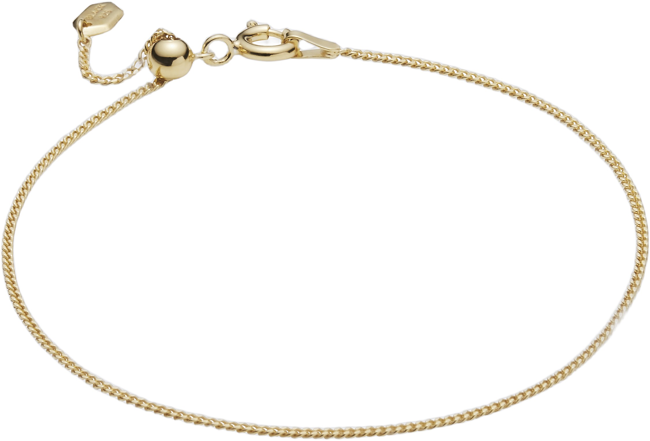 Maria Black Nyhavn Bracelet Small Gold Dam Kedjearmband Med Hänge Stl. S - Från Magasin