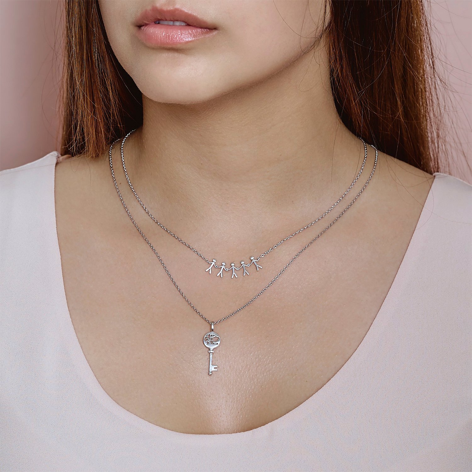 ByBiehl Together Family 5 Necklace Dam Halsband Med Hänge Stl. NO_SIZE - Från Magasin