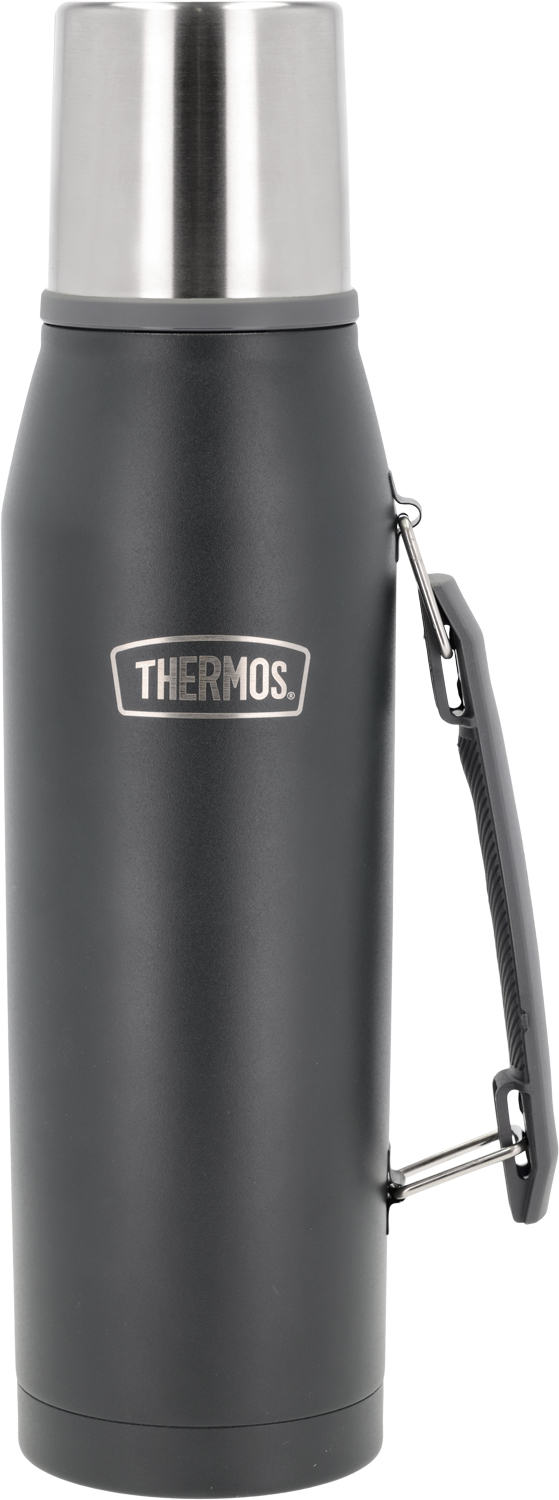Thermos Termosflaska 1,3 Liter Matt Svart - L:10.7cm B:9.1cm H:35.5cm Termos Från Magasin