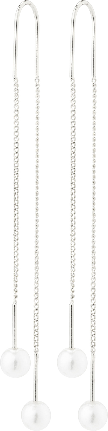 Pilgrim Euonia Pearl Chain Earrings Silverplated Dam Hängende Örhängen Stl. One size - Från Magasin