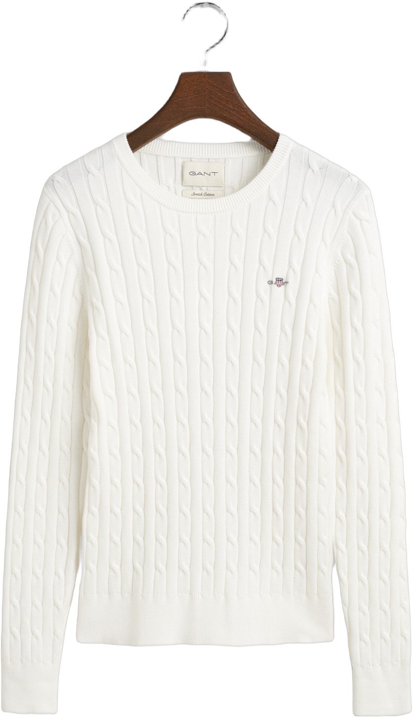 Gant Stretch Cotton Cable Cneck Dam Långärmade Blusar Stl. S - Från Magasin