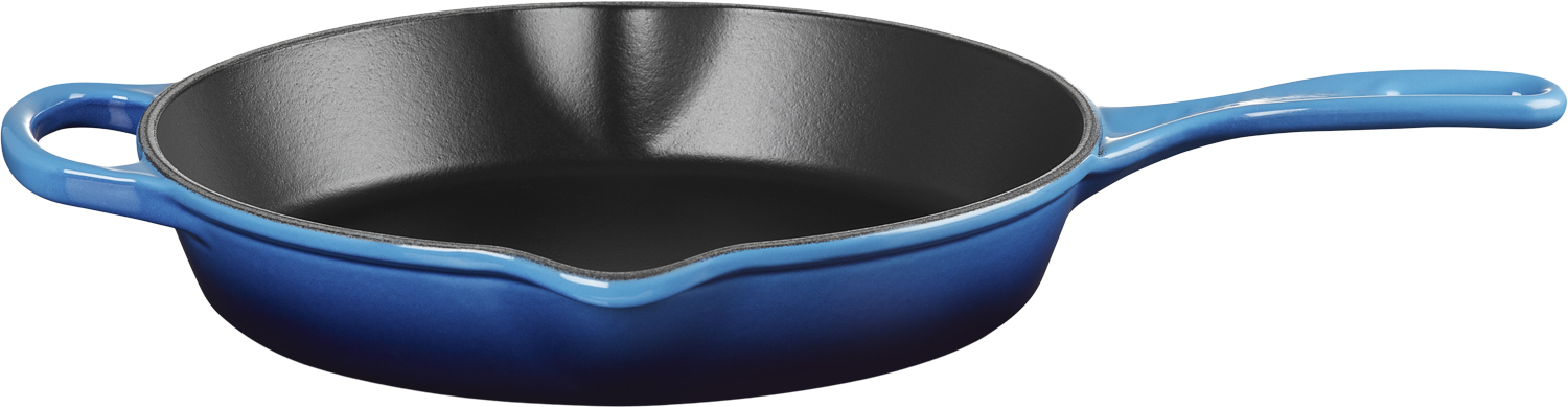 Le Creuset Dyb Stegepande i Støbejern 26cm Azure Blue - Gjutjärnspannor Från Magasin
