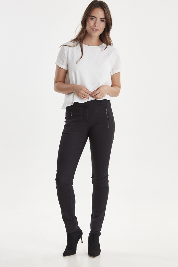 Fransa Zapant 1 Pants Solid Dam Smala Byxor Stl. 34 - Från Magasin