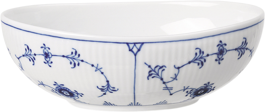 Royal Copenhagen Musselmalet Riflet Oval Skål 37 CL - NO_SIZE Serveringsskålar Från Magasin