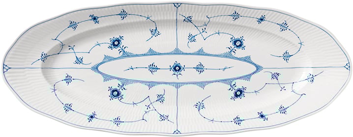 Royal Copenhagen Musselmalet Riflet fad 60 cm - NO_SIZE Serveringsfat Från Magasin