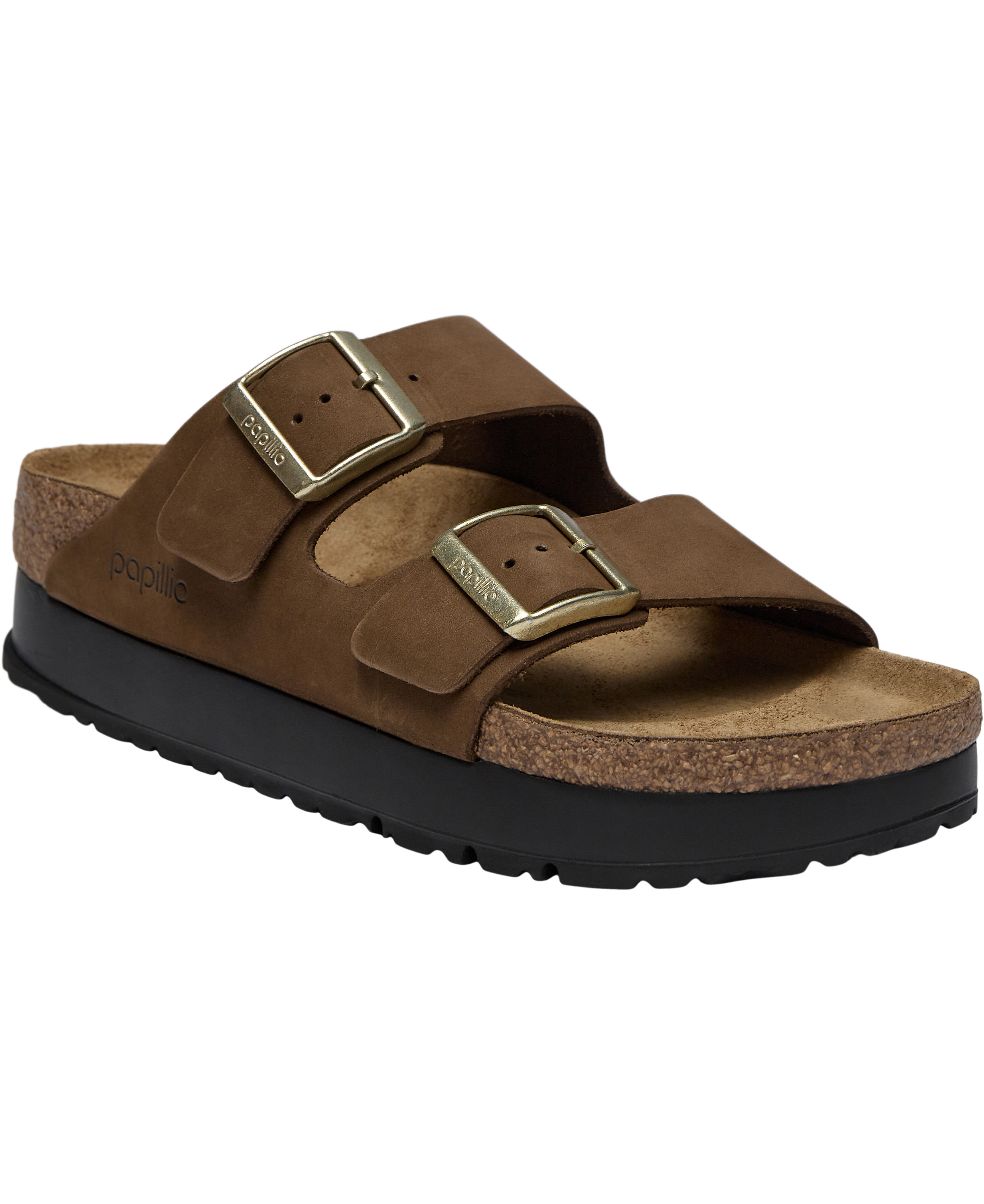 Birkenstock Arizona Flex Platform Lenb Dark Tea Dam Stl. 36 - Platta Sandaler Från Magasin