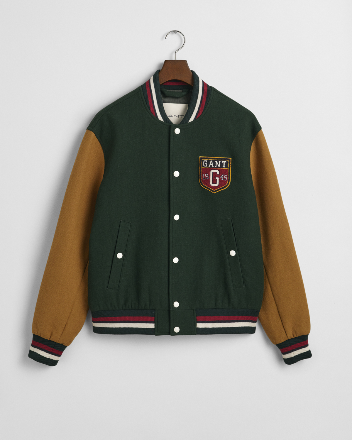 Gant Wool Blend Varsity Jacket Herr Höstjackor Stl. L - Från Magasin
