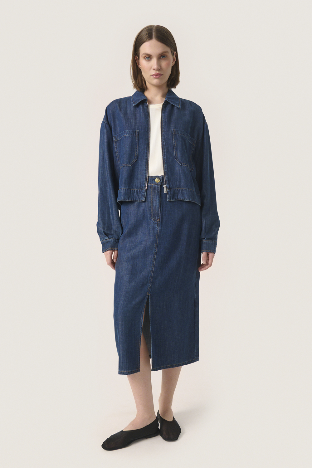 Soaked in Luxury Slfriday Cropped Jacket Dam Jeansjackor Stl. XL - Från Magasin