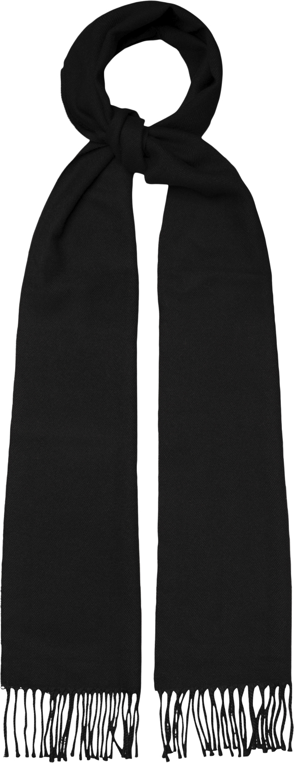 ETON Black Herringbone Merino Wool Scarf Herr Slipsar Stl. One Size - Från Magasin