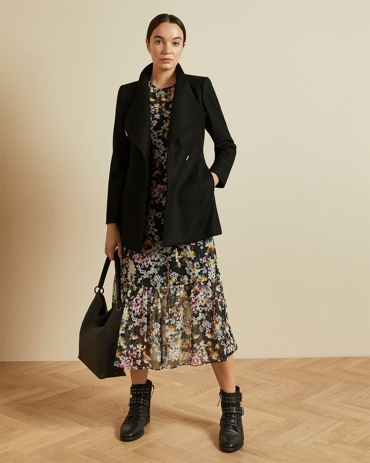 Ted Baker Rosess Short Wool Wrap Coat Dam Jackor Stl. S /2 - Från Magasin