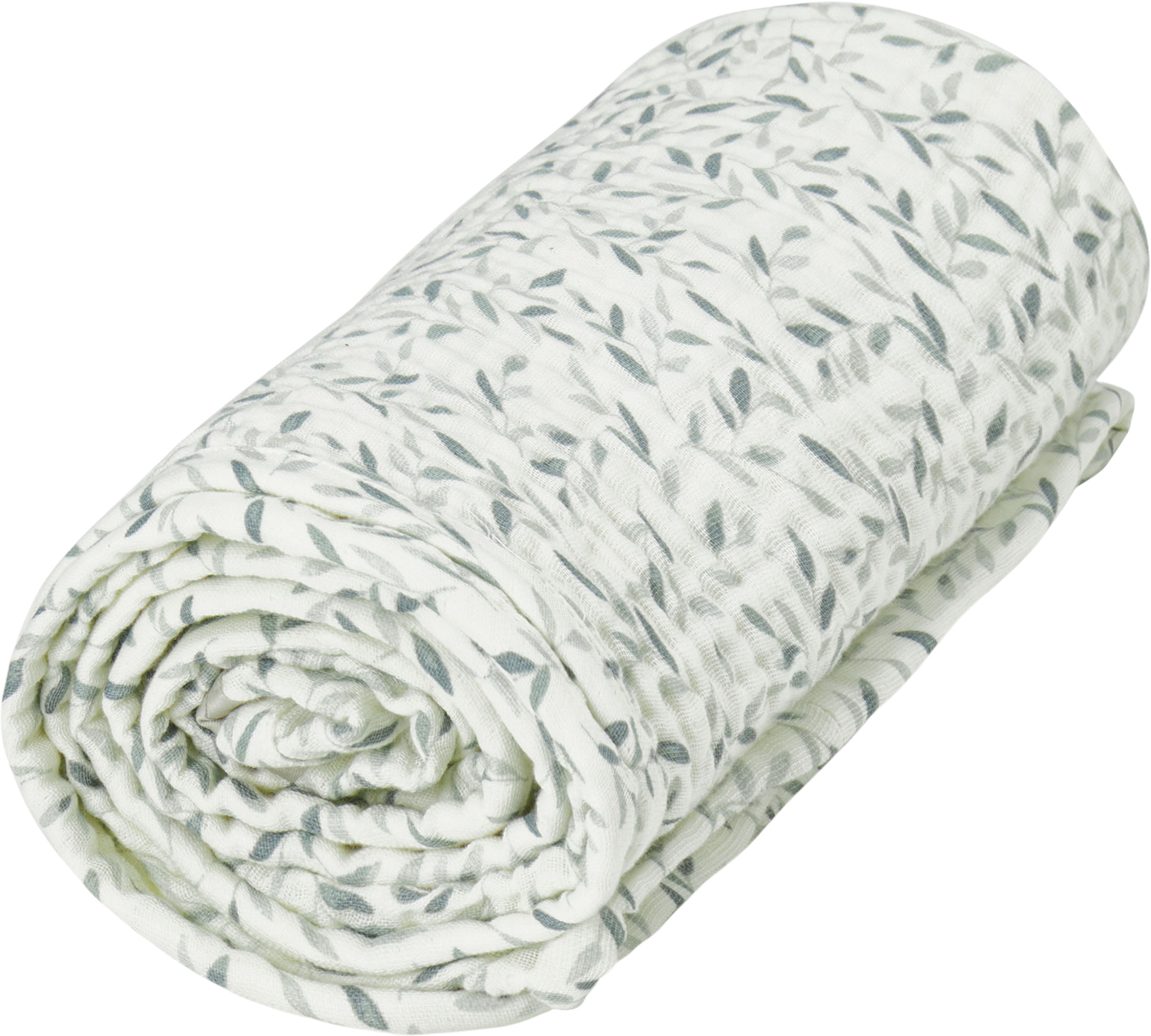 Cam Copenhagen Muslin Blanket, Baby Gots Green Leaves - Kuddar & Plädar Från Magasin