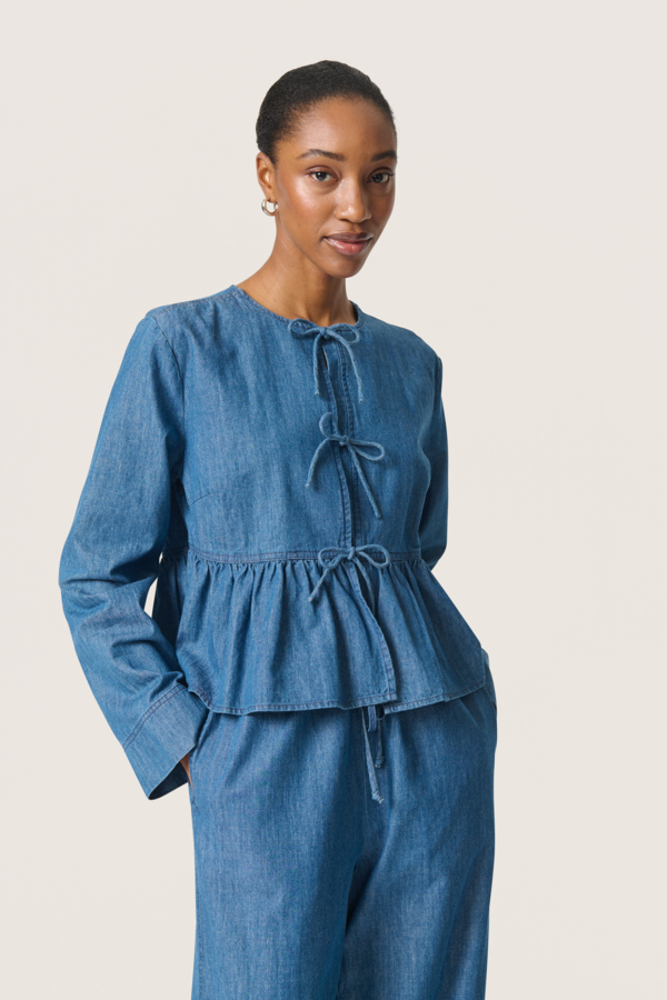 Soaked in Luxury Slchamy Shirt Blouse Dam Skjortor Stl. L - Från Magasin