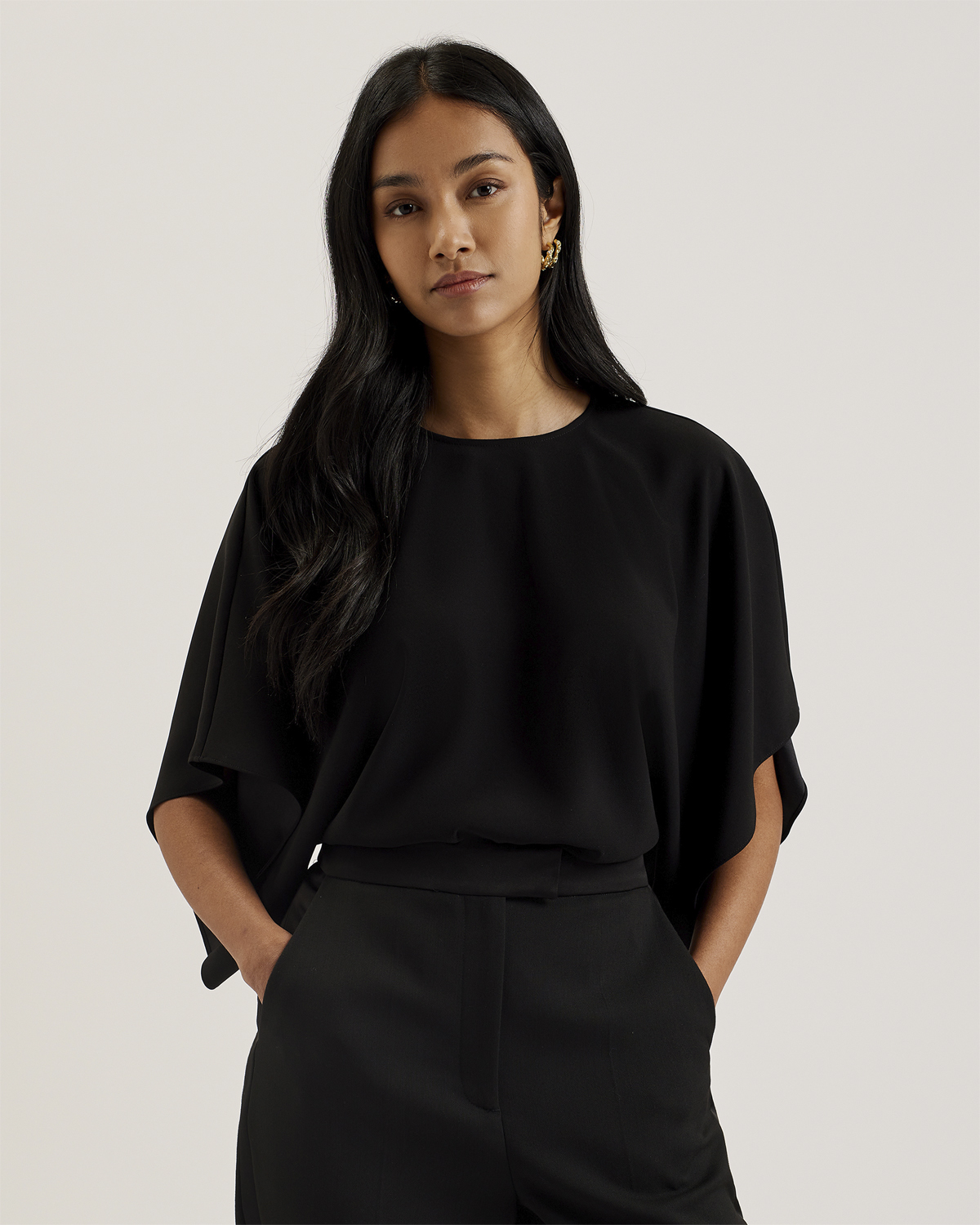 Ted Baker Cherika Bat Wing Sleeve Top Dam Toppar Stl. XS / 1 - Från Magasin