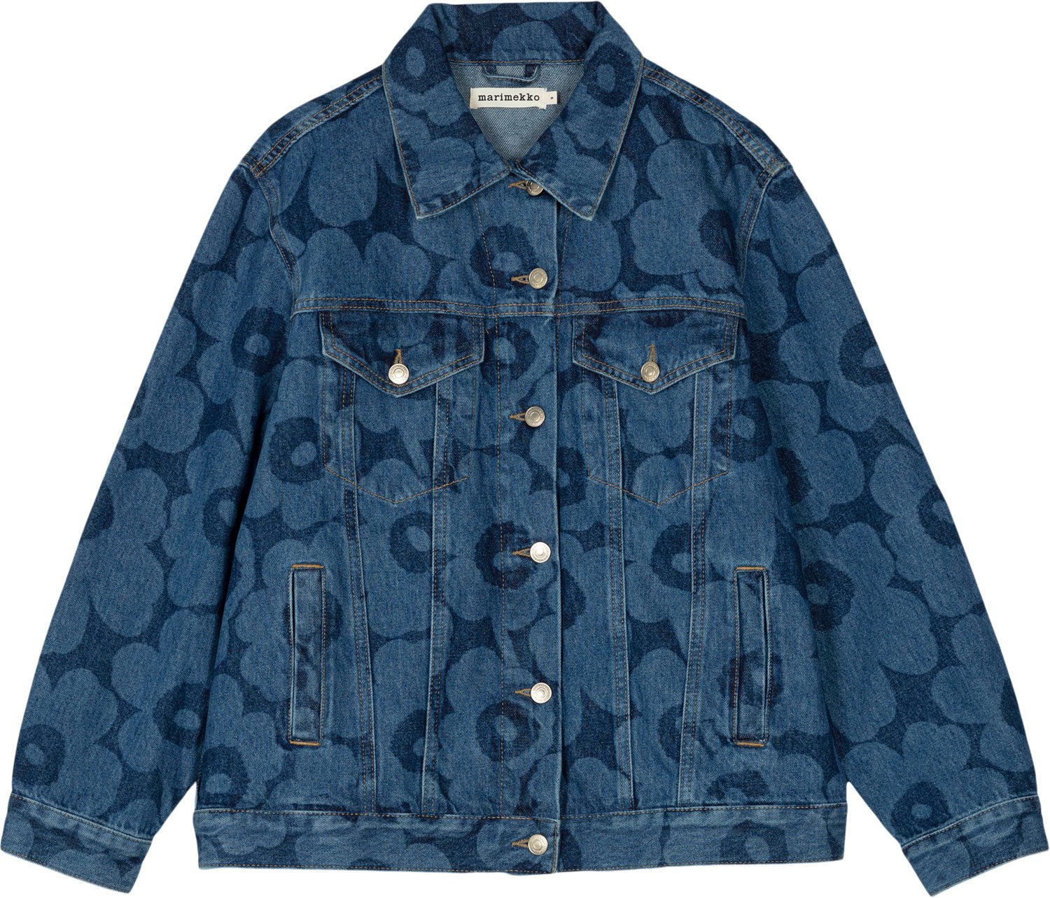 Marimekko Maridenim Murros Unikko Dam Jeansjackor Stl. XL - Från Magasin
