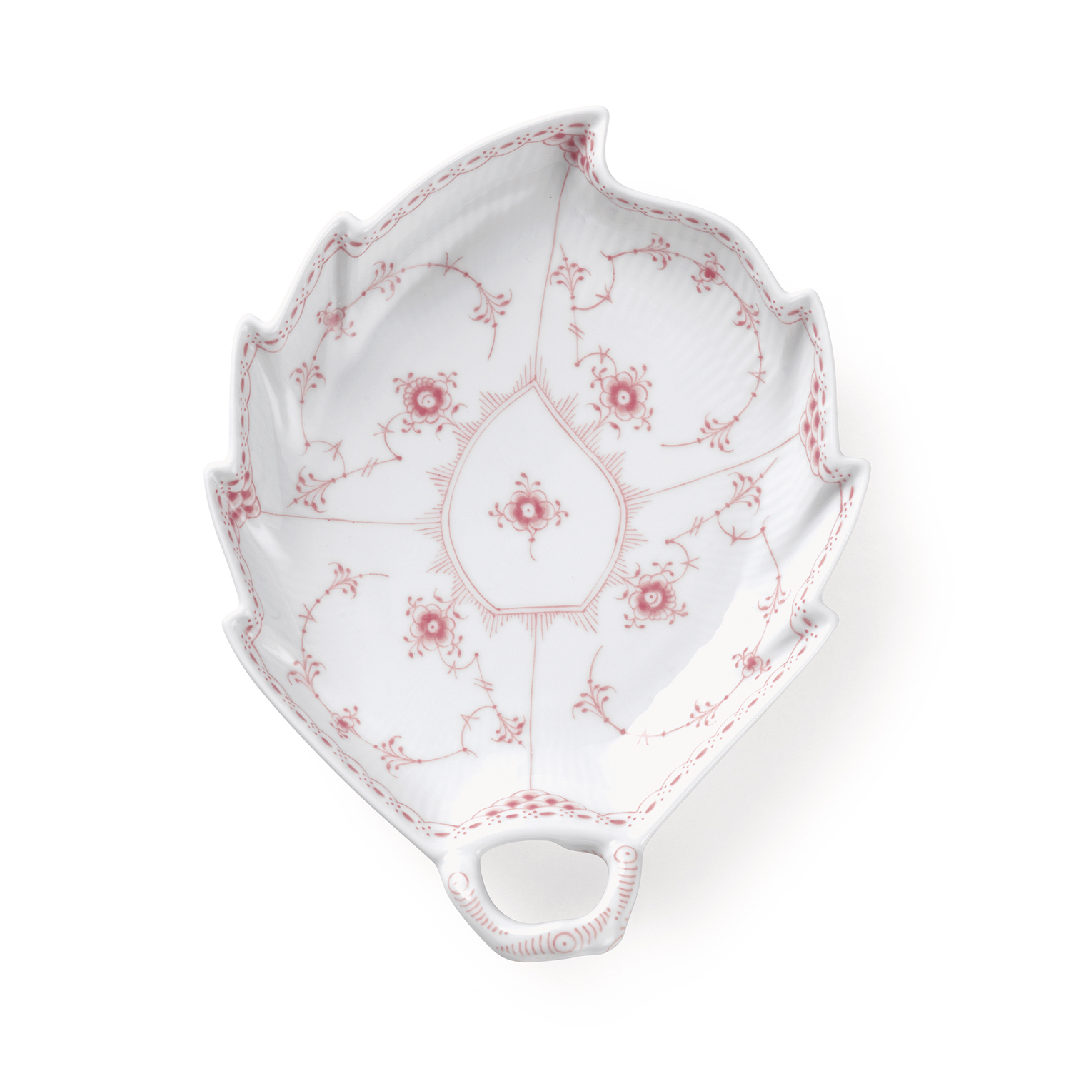 Royal Copenhagen Koral Musselmalet Halvblonde fad Bladformet 23 cm - Serveringsfat Från Magasin