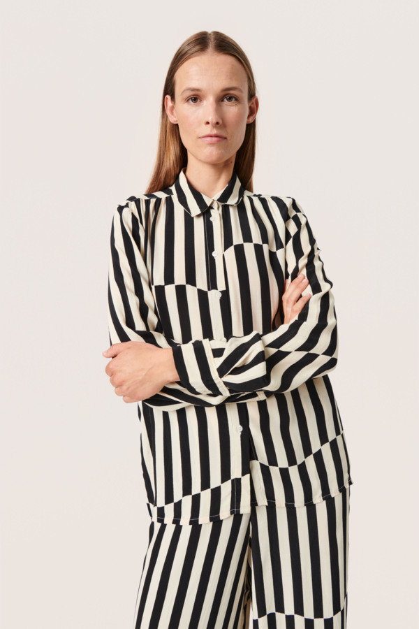 Soaked in Luxury Slmolly Shirt Dam Långärmade Skjortor Stl. L - Från Magasin