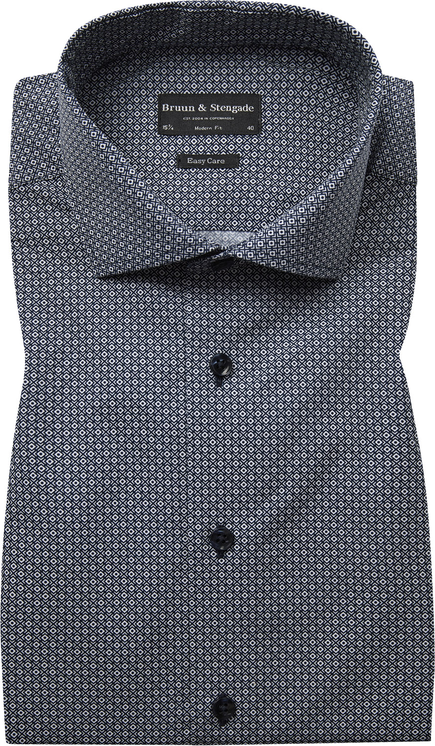 Bruun & Stengade BS Dwight Modern Fit Shirt Herr Långärmade Skjortor Stl. 44 - Från Magasin
