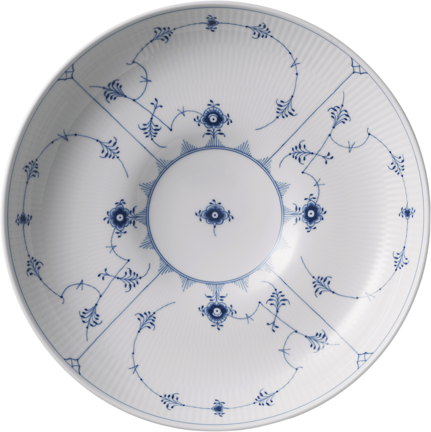 Royal Copenhagen Musselmalet Riflet fad 34 cm - Serveringsfat Från Magasin