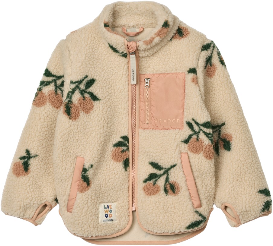 Liewood Nolan Pile Jacket Peach / Sea Shell Stl. 92 unisex - Fleece Från Magasin