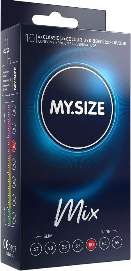 MY-SIZE Mix Kondomer 60 mm 10 stk Clear ONE SIZE - Från Magasin