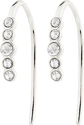 Pilgrim Jenni Crystal Earrings Silverplated Dam Hängende Örhängen Stl. one size - Från Magasin